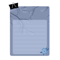 Cute flower sticky note png