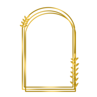 Aesthetic monoline arch with leaf png