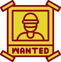 Wanted Vector Icon Design