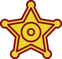 Sheriff Badge Vector Icon Design