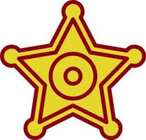 Sheriff Badge Vector Icon Design