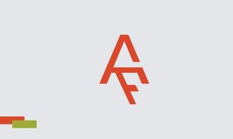 Alphabet letters Initials Monogram logo af, fa, a and f vector
