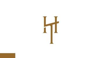 Alphabet letters Initials Monogram logo TH, HT, T and H vector