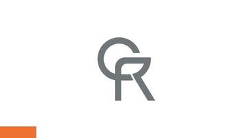 alfabeto letras iniciales monograma logo gr, rg, g y r vector