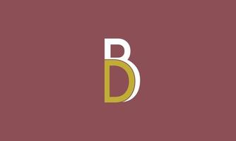 Alphabet letters Initials Monogram logo DB, BD, D and B vector