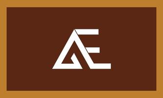 letras del alfabeto iniciales monograma logo ae, ea, a y e vector
