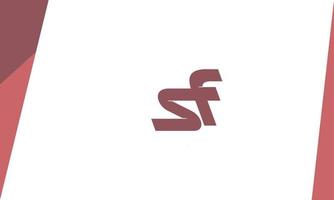 letras del alfabeto iniciales monograma logo sf, fs, s y f vector