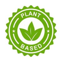 Plant based icon vector healthy food symbol vegan badge, vegetarian sign for graphic design, logo, website, social media, mobile app, UI