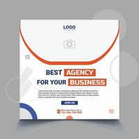 Business marketing agency promotion social media post template vector