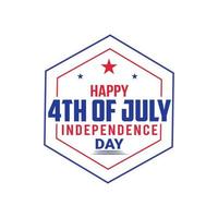 feliz 4 de julio diseño de camiseta del día de la independencia vector