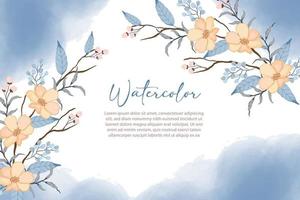 elegant and simple watercolor flower background vector