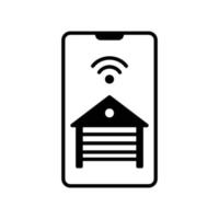 Smart garage apps icon with smartphone vector