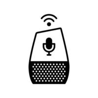 Smart speaker icon for multimedia and assistant robot vector