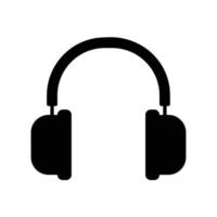icono de auriculares para escuchar música portátil vector