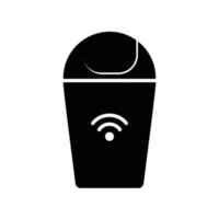 Smart trash bin icon vector