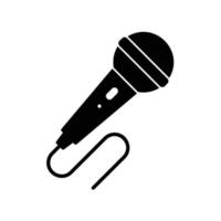 Microphone icon for talking and music karaoke vector