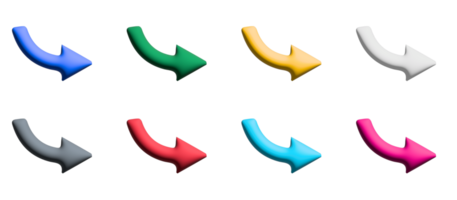arrow colored icons design with elements for mobile concepts and web apps. collection modern infographic and pictogram. png