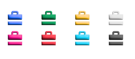 briefcase icon set, colored symbols graphic elements png