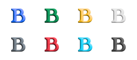conjunto de iconos en negrita, elementos gráficos de símbolos de colores png