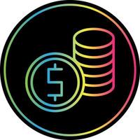 Coin Stack Vector Icon Design