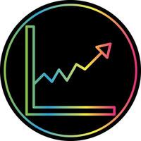 Line Graph Vector Icon Design