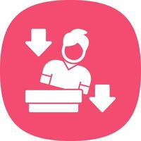 Falling Vector Icon Design