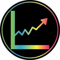 Line Graph Vector Icon Design