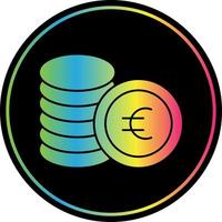 Euro Coin Vector Icon Design