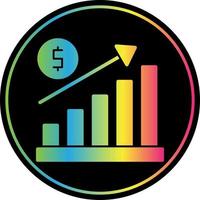 Growth Graph Vector Icon Design