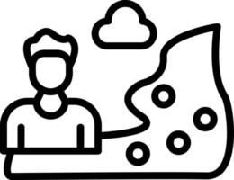 Hiker Vector Icon Design
