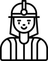 Firefighter Vector Icon Design