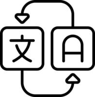 diseño de icono de vector de traducción