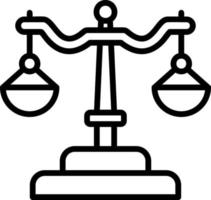 diseño de icono de vector de escala de justicia