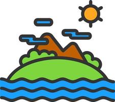 Island Vector Icon Design