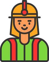 Firefighter Vector Icon Design