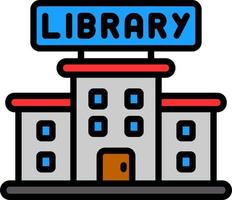 diseño de icono de vector de biblioteca