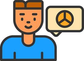 Peace Chat Vector Icon Design