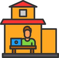 Work From Home Vector Icon Design