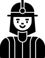 Firefighter Vector Icon Design