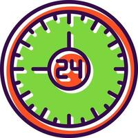 diseño de icono de vector de 24 horas