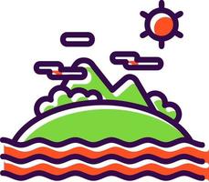 diseño de icono de vector de isla