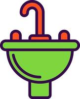 Wash Basin Vector Icon Design