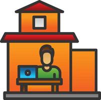 Work From Home Vector Icon Design