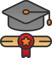 diseño de icono de vector de graduación