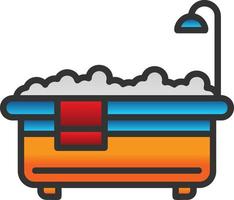 Bathtub Vector Icon Design