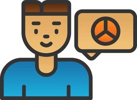 diseño de icono de vector de chat de paz