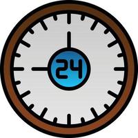 diseño de icono de vector de 24 horas