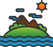 Island Vector Icon Design