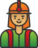 Firefighter Vector Icon Design