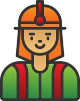 Firefighter Vector Icon Design